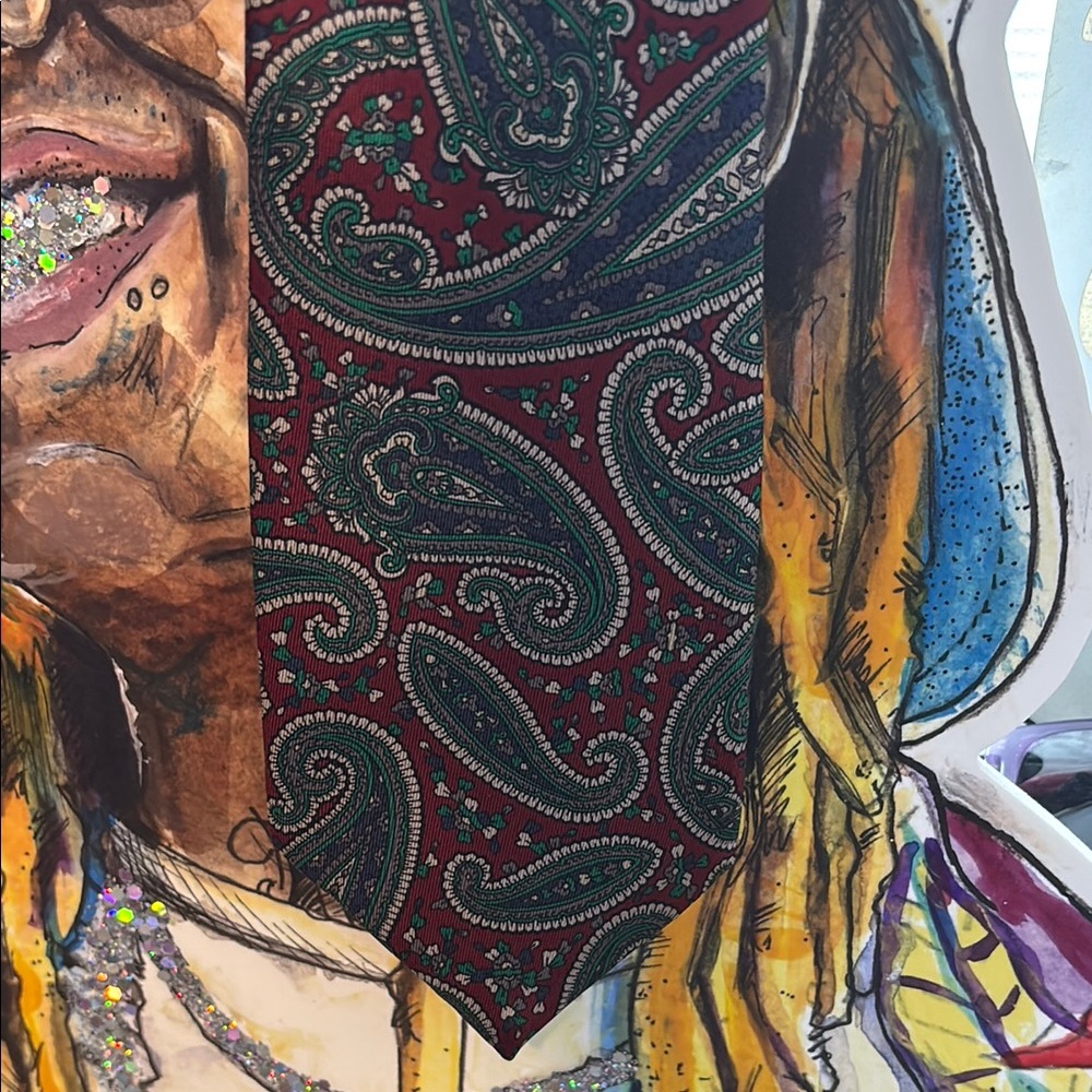 EUC Oscar de la Renta Couture Paisley Tie